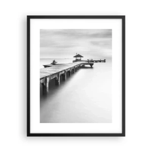 Poster in cornice nera - Sempre più lontano. - 40x50 cm