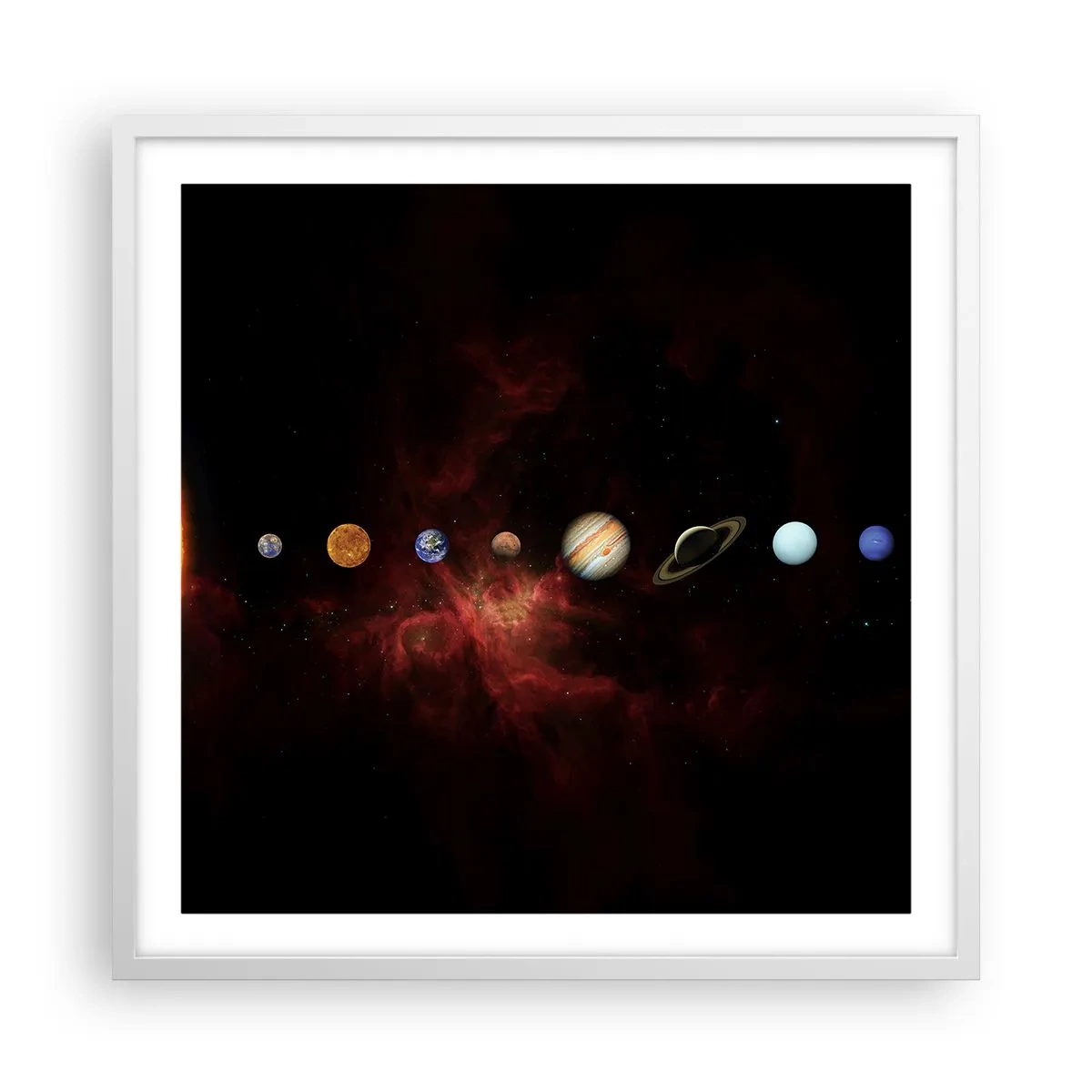 Poster in cornice bianca - Il nostro vicinato - 60x60 cm