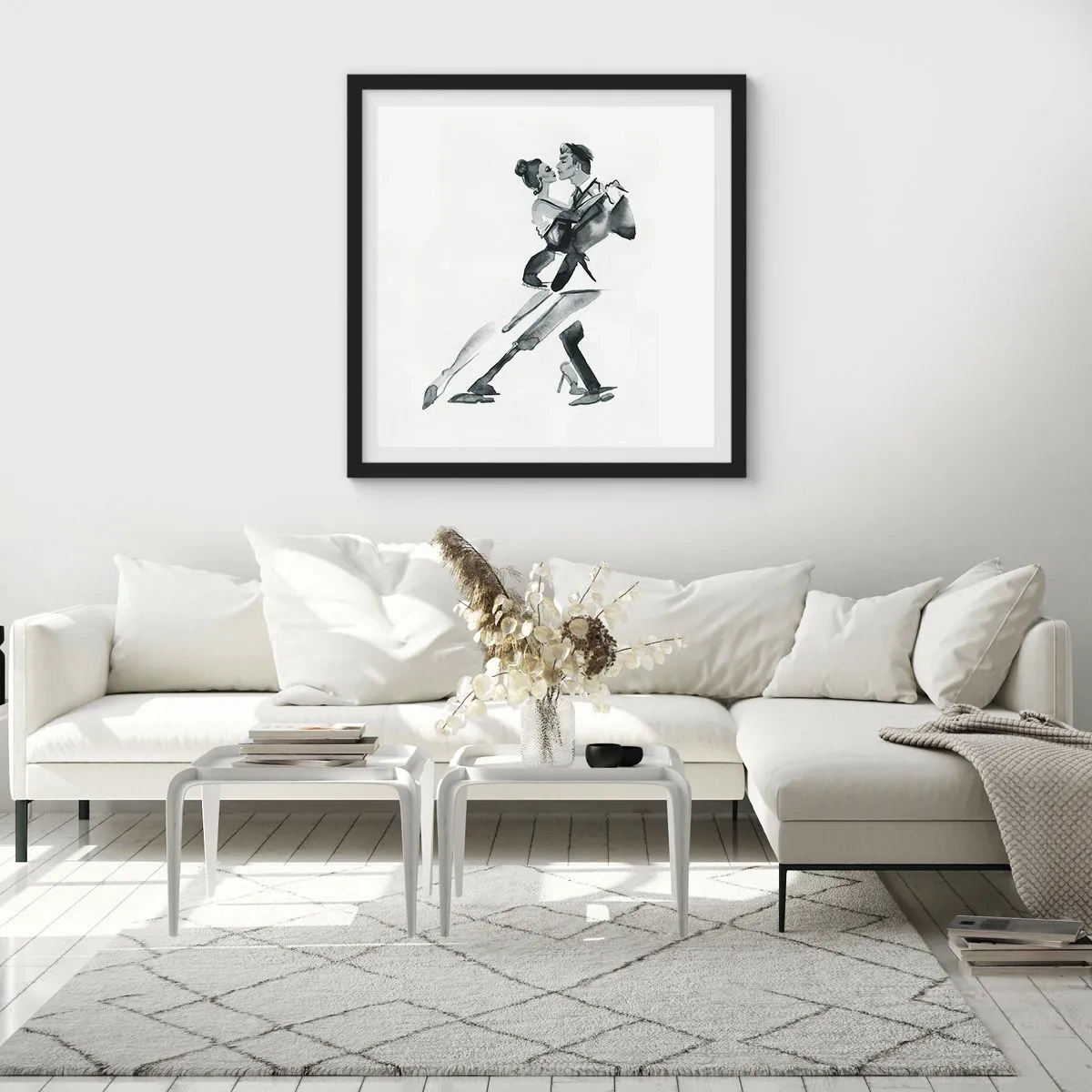 Poster in cornice nera - In un unico ritmo - 40x40 cm