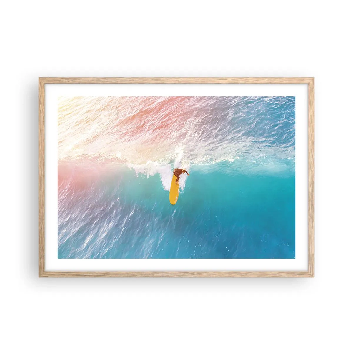 Poster in cornice rovere chiaro - Il cavaliere dell'oceano - 70x50 cm
