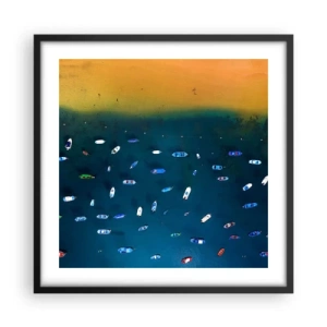 Poster in cornice nera - Il gioco delle vacanze - 50x50 cm