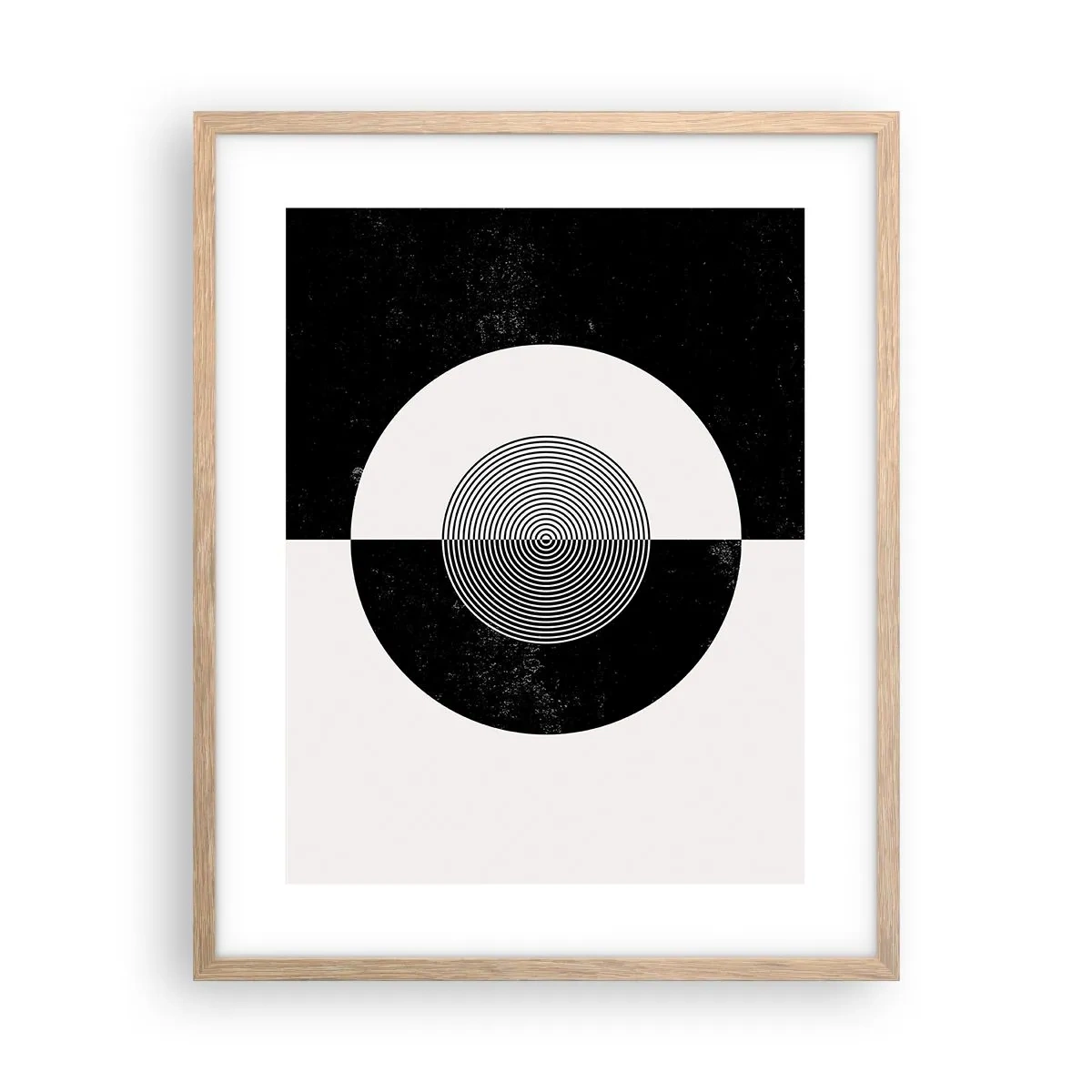 Poster in cornice rovere chiaro - Armonia in bianco e nero - 40x50 cm
