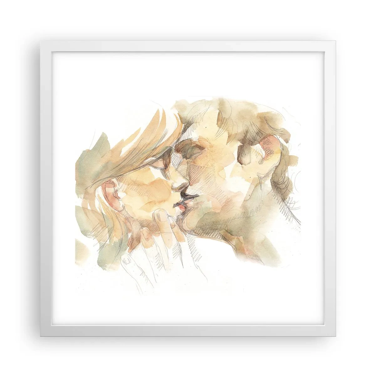 Poster in cornice bianca - Sarà l'anima gemella? - 40x40 cm