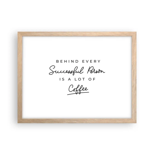 Poster in cornice rovere chiaro - Il segreto del successo - 40x30 cm