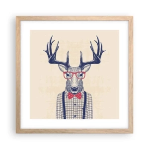 Poster in cornice rovere chiaro - Divertente stravaganza - 40x40 cm