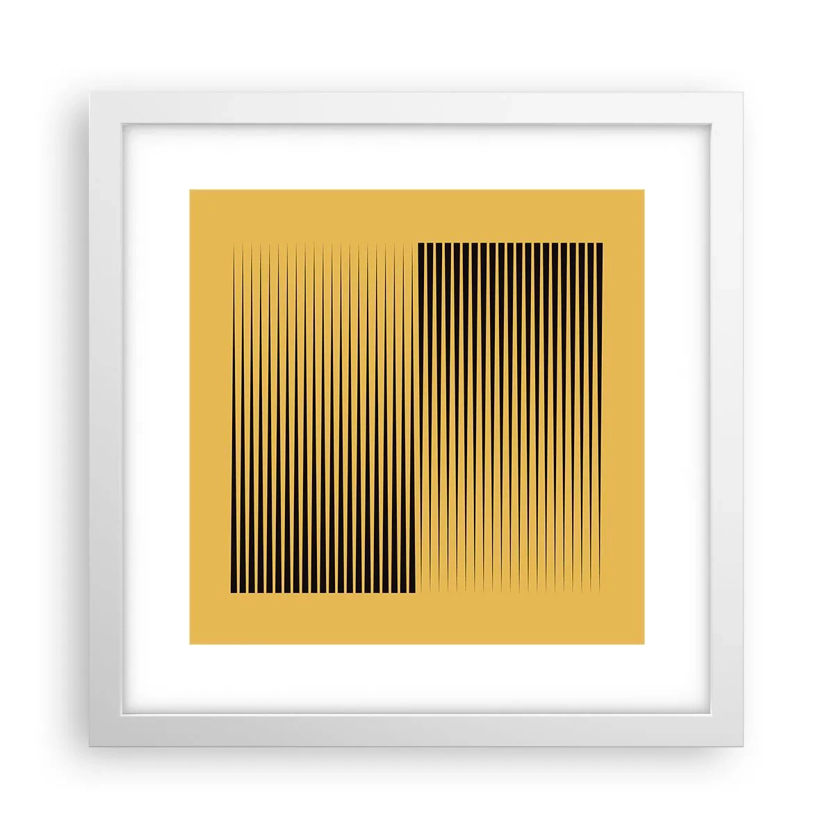 Poster in cornice bianca - La quadratura degli opposti - 30x30 cm