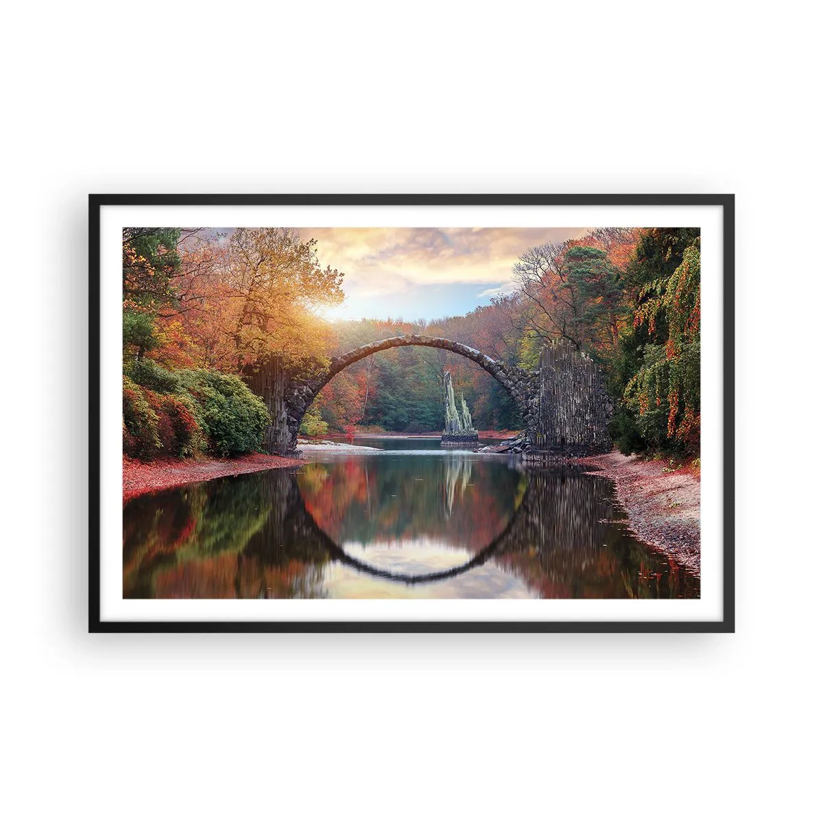 Poster in cornice nera - Dall'altro lato dello specchio - 91x61 cm