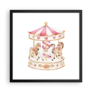 Poster in cornice nera - Il dolce mondo dell'infanzia - 40x40 cm