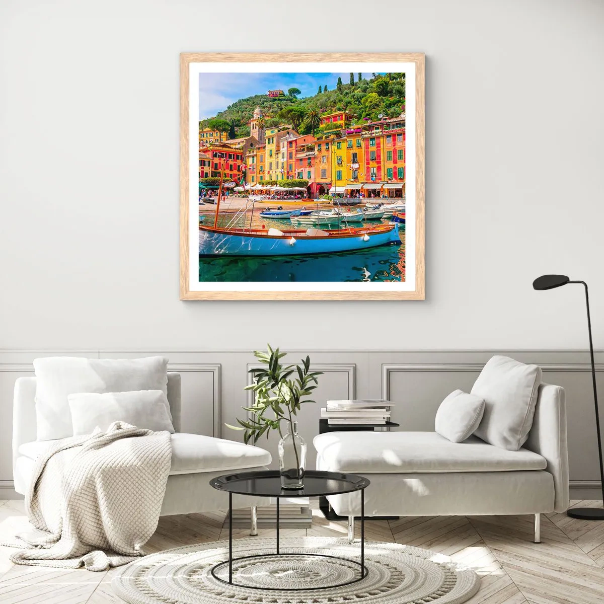 Poster in cornice rovere chiaro - Mattino italiano - 60x60 cm