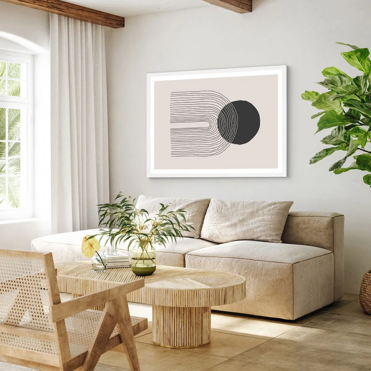 Poster in cornice bianca - Tremore e fiducia - 70x50 cm