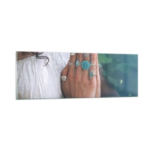 Quadro su vetro - Benvenuto al centro dell'essere - 90x30 cm