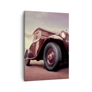 Quadro su tela - Stampe su Tela - Un'auto d'epoca in stile classico contro il cielo - 50x70cm - Torniamo agli anni passati... - Decorazione murale moderna per soggiorno e camera da letto ARTTOR