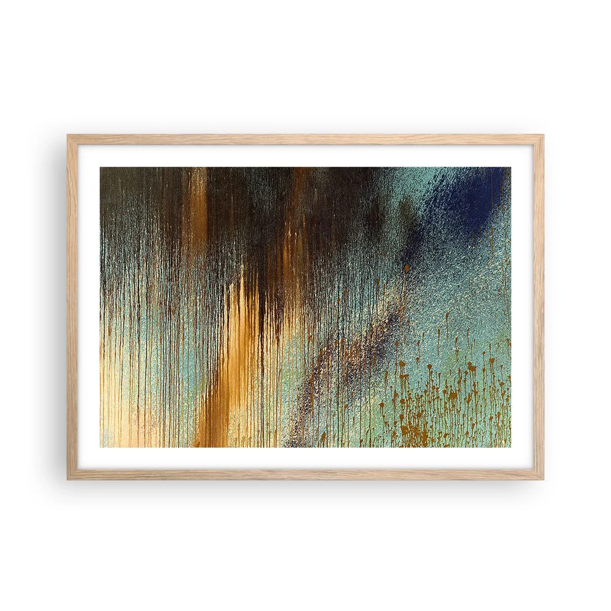 Poster in cornice rovere chiaro - Composizione cromatica non casuale - 70x50 cm