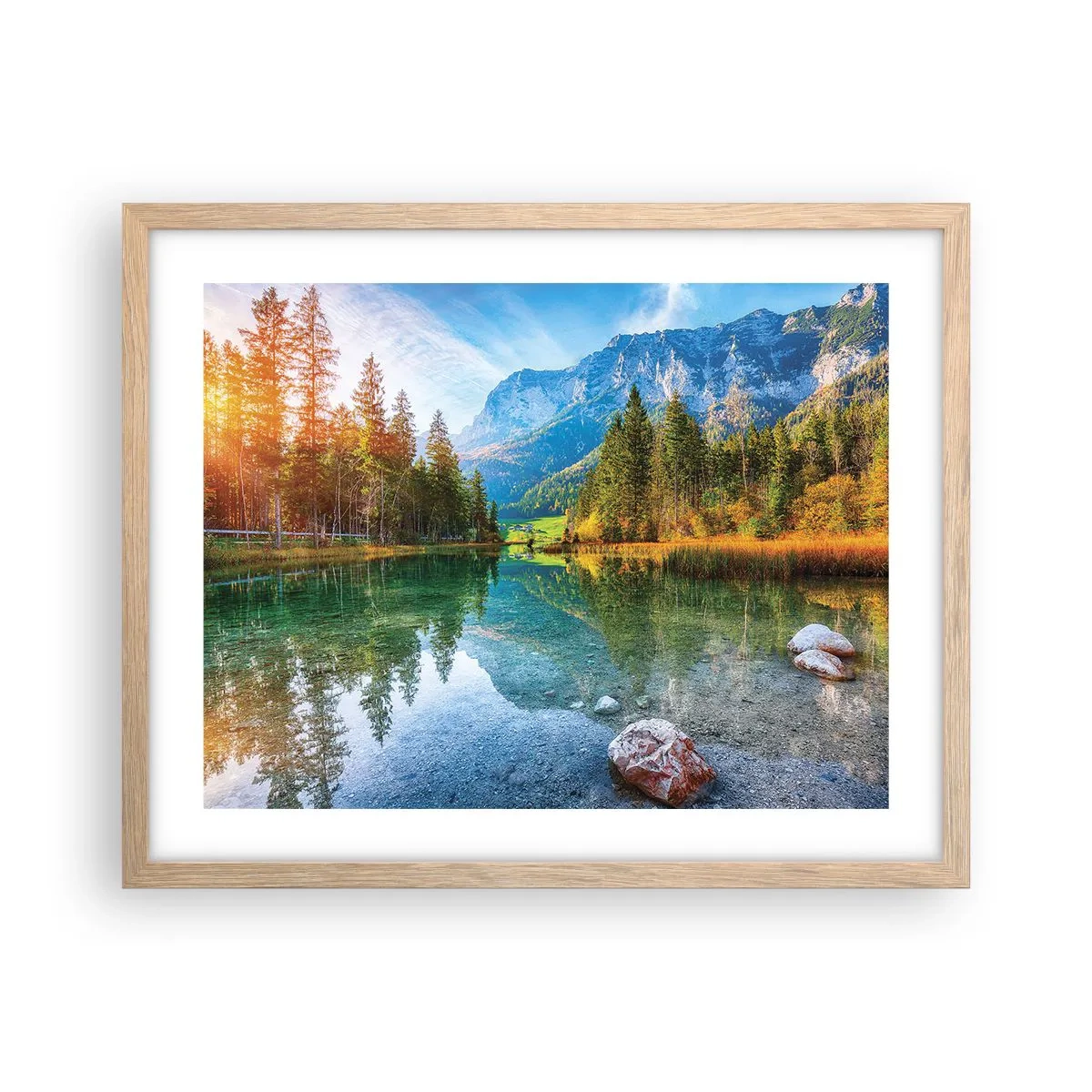 Poster in cornice rovere chiaro - La mitezza dell'autunno - 50x40 cm