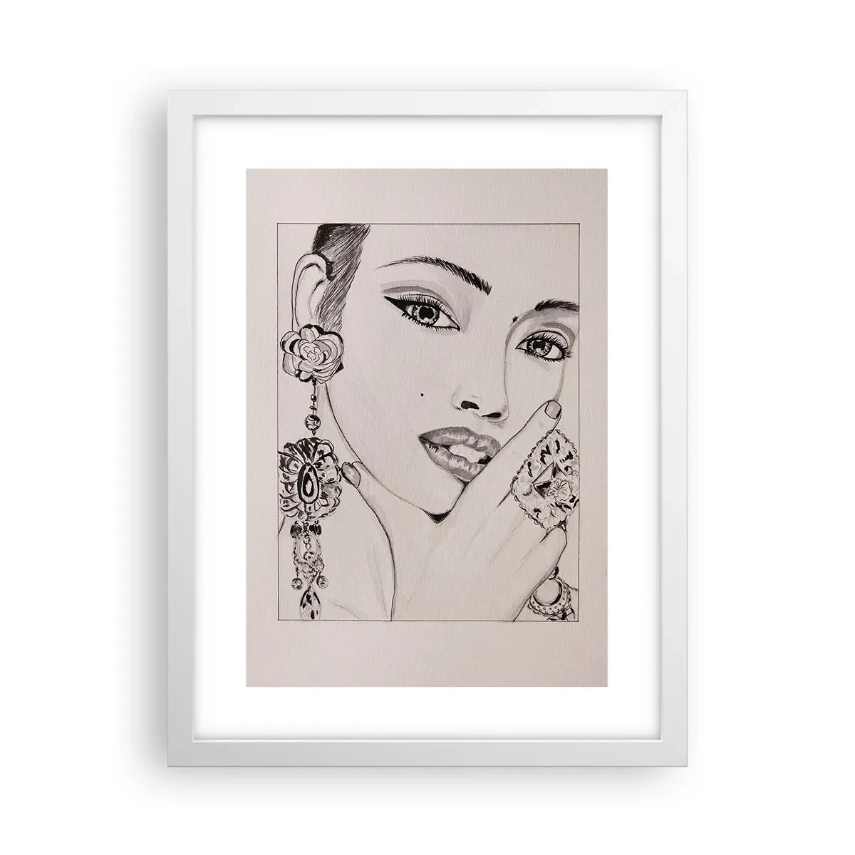 Poster in cornice bianca - Il gioiello più bello - 30x40 cm