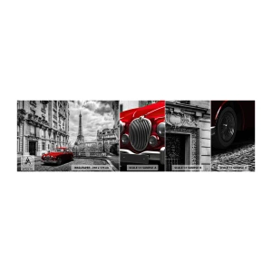 Campione di Fotomurale Adesivo Deluxe Sticker - Predatore in città - Città, Torre Eiffel, Parigi - 100x30 cm