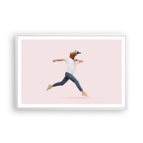 Poster in cornice bianca - Un pizzico di assurdo - 91x61 cm