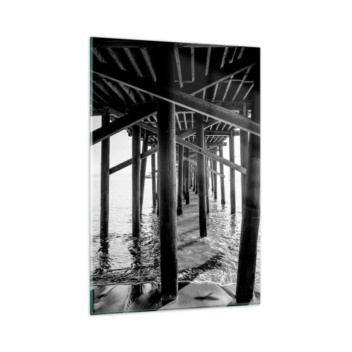 Quadro su vetro - Nascondiglio in spiaggia - 80x120 cm