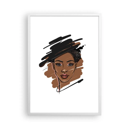 Poster in cornice bianca - Dolce come la cioccolata - 50x70 cm