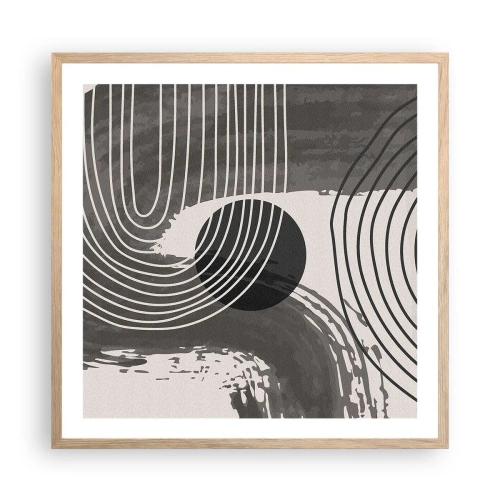 Poster in cornice rovere chiaro - L'ovale vittorioso - 60x60 cm