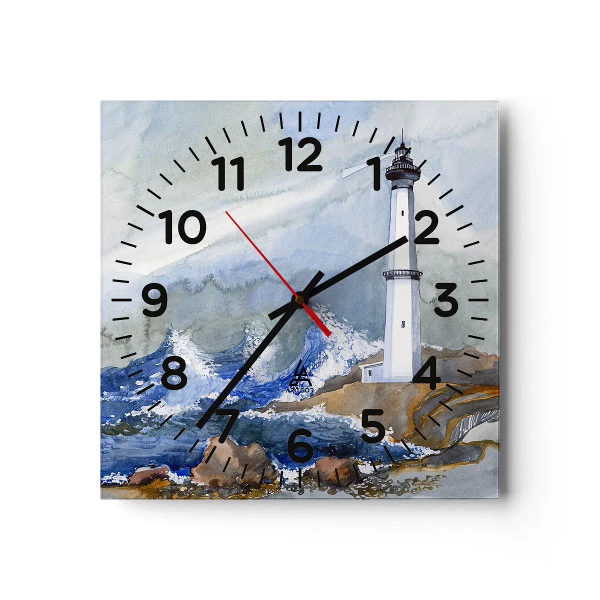 Orologio da parete - Orologio in Vetro - Contro il buio e le burrasche - 40x40 cm
