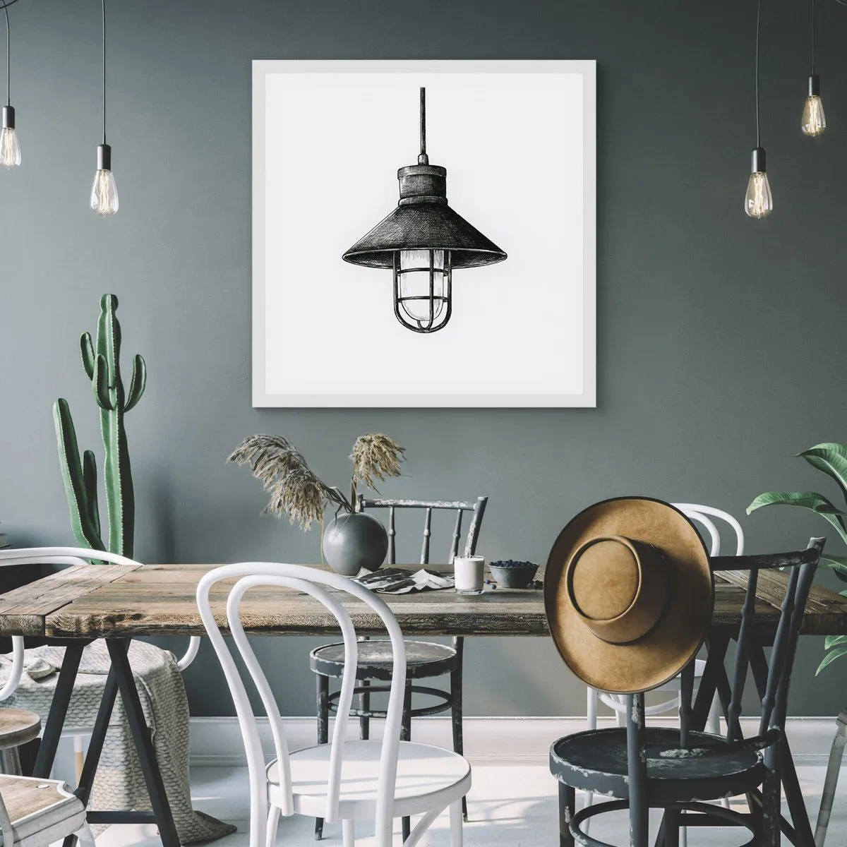 Poster in cornice bianca - Come tanti anni fa... - 40x40 cm