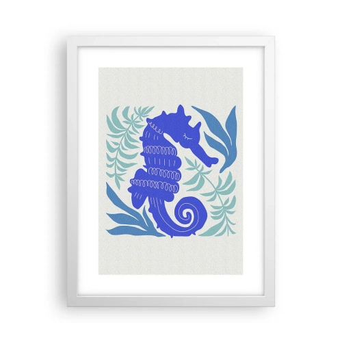 Poster in cornice bianca - Sul prato marino - 30x40 cm