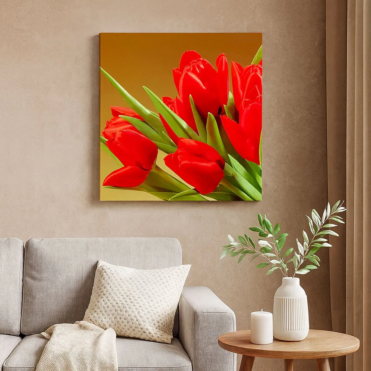 Quadro su tela - Stampe su Tela - Un mazzo di gioia primaverile - 30x30 cm