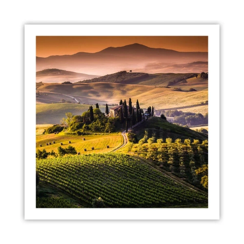 Poster - Arcadia: paesaggio toscano - 60x60 cm