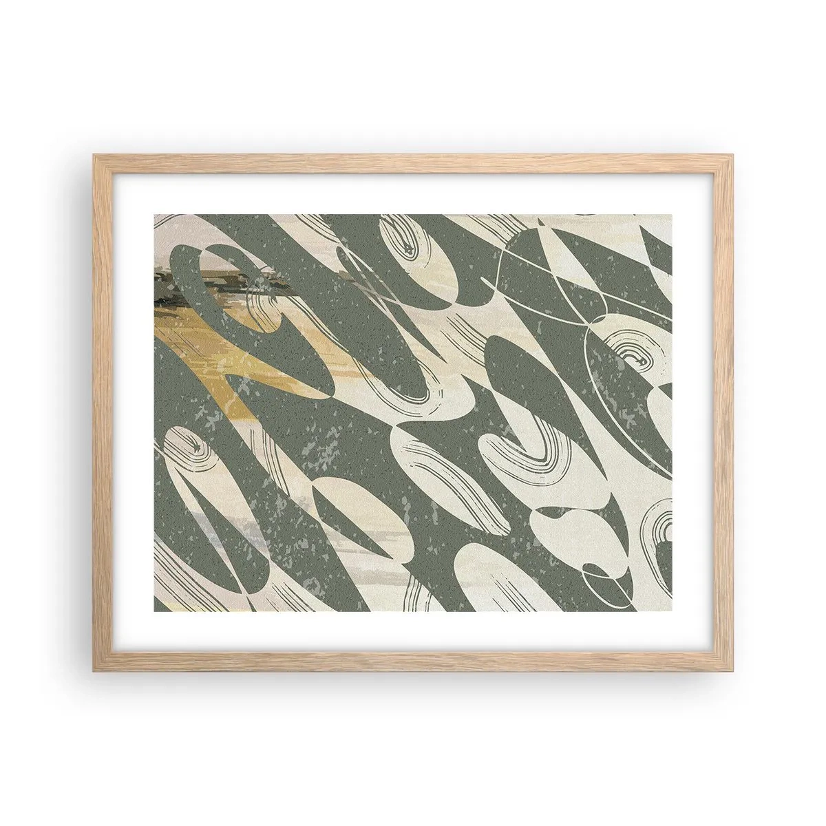 Poster in cornice rovere chiaro - Astrazione ritmica - 50x40 cm