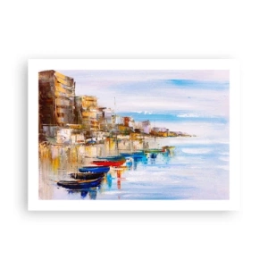 Poster - Molo cittadino multicolore - 70x50 cm