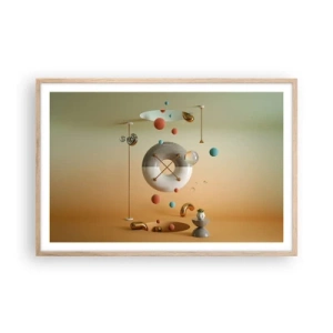 Poster in cornice rovere chiaro - Tutto può succedere - 91x61 cm