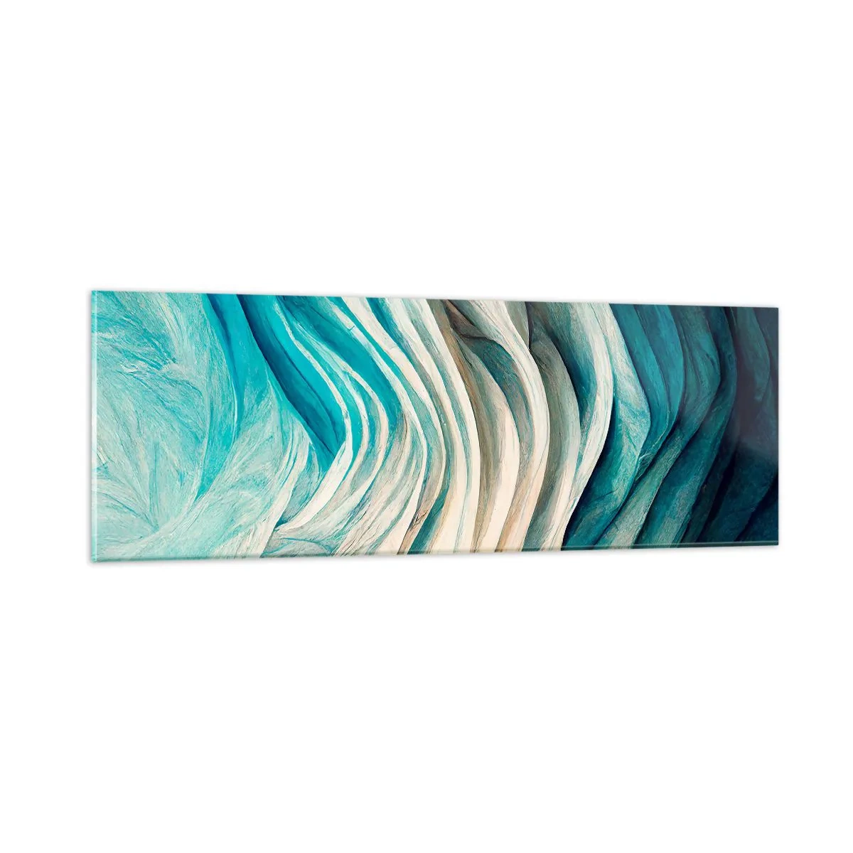 Quadro su vetro - Blu insaziabile - 90x30 cm