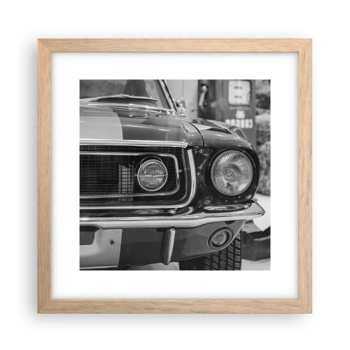 Poster in cornice rovere chiaro - A rotta di collo - 30x30 cm