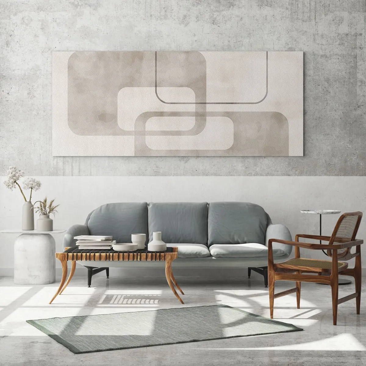 Quadro su vetro - Giunti geometrici - 90x30 cm