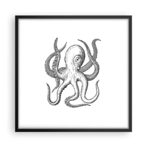 Poster in cornice nera - Ballando con le onde - 50x50 cm
