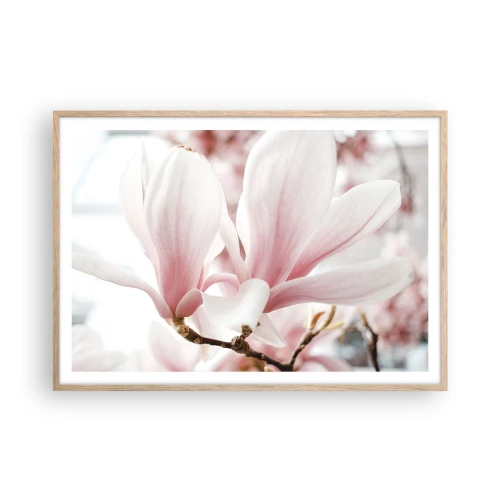 Poster in cornice rovere chiaro - Tenerezza senza fine - 100x70 cm