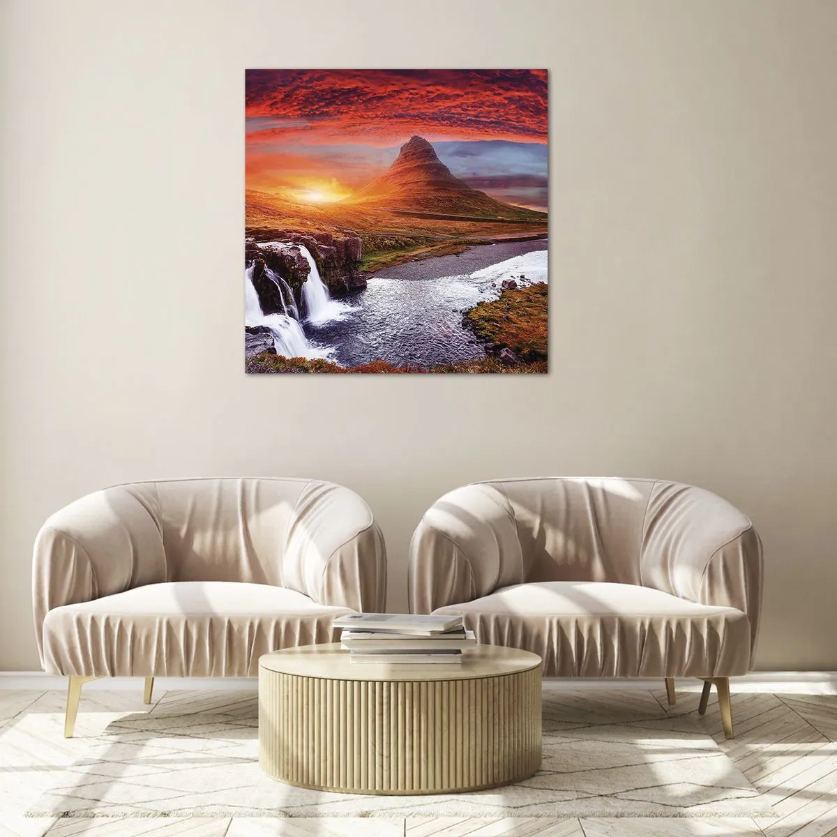 Quadro su vetro - Paesaggio della Terra di Mezzo - 70x70 cm