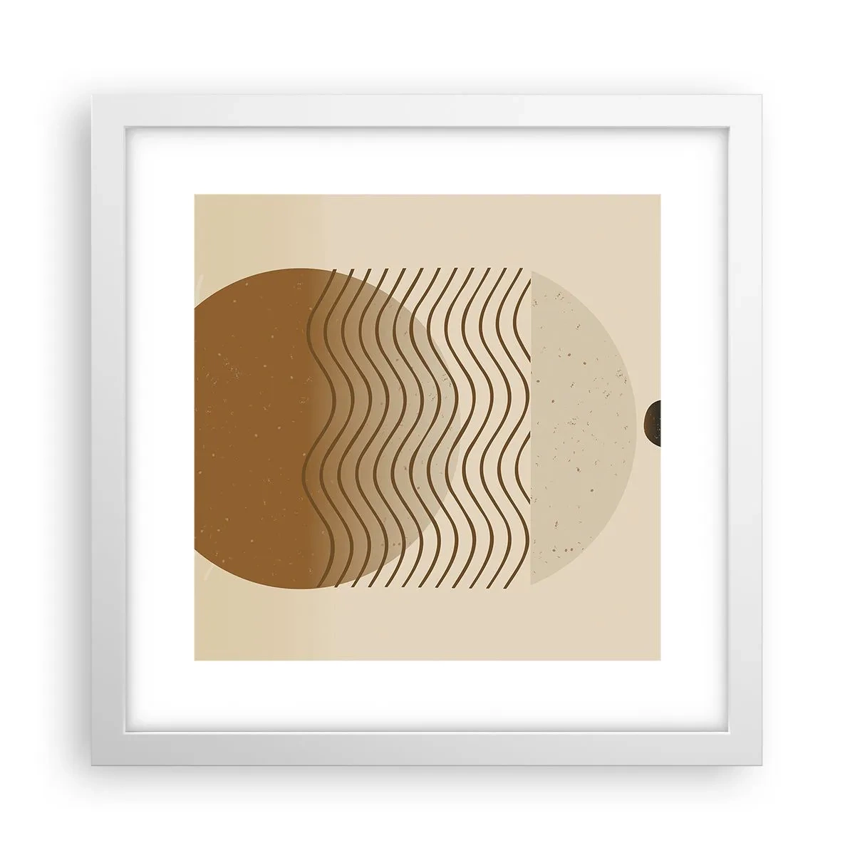 Poster in cornice bianca - Sull'origine delle figure geometriche - 30x30 cm