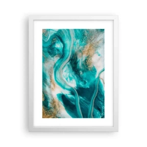 Poster in cornice bianca - Il fiume d'oro - 30x40 cm