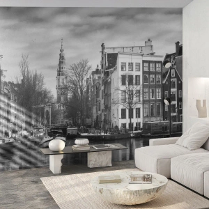 Fotomurali Autoadesivo Deluxe Sticker - Atmosfera di Amsterdam - Città, Amsterdam, Architettura - 300x210 cm