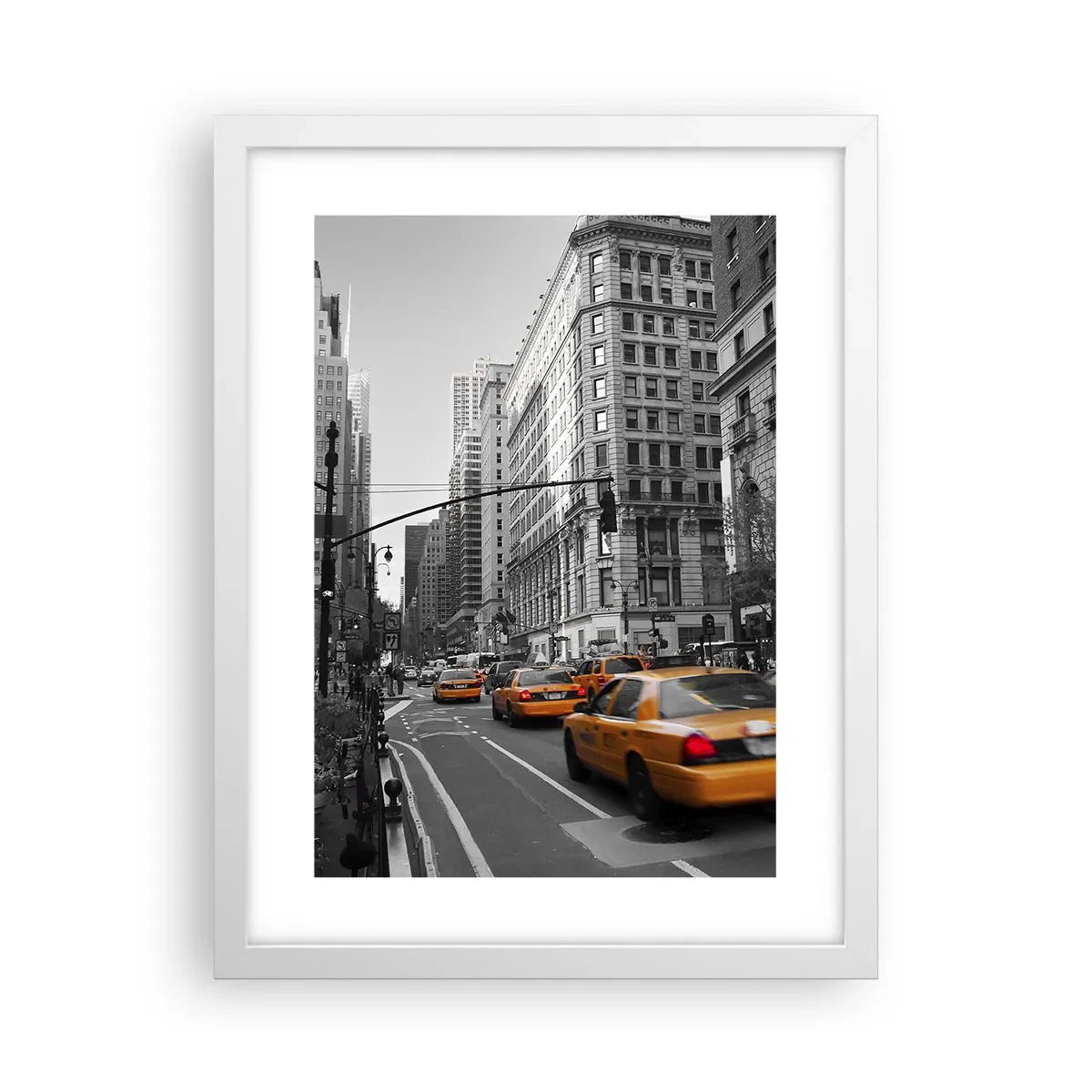 Poster in cornice bianca - Il sole della grande città - 30x40 cm