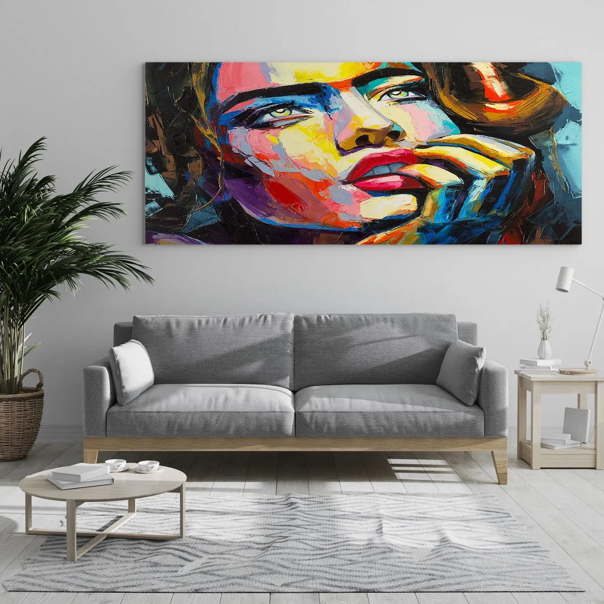 Quadro su vetro - I sogni come uccelli planano nel cielo - 90x30 cm