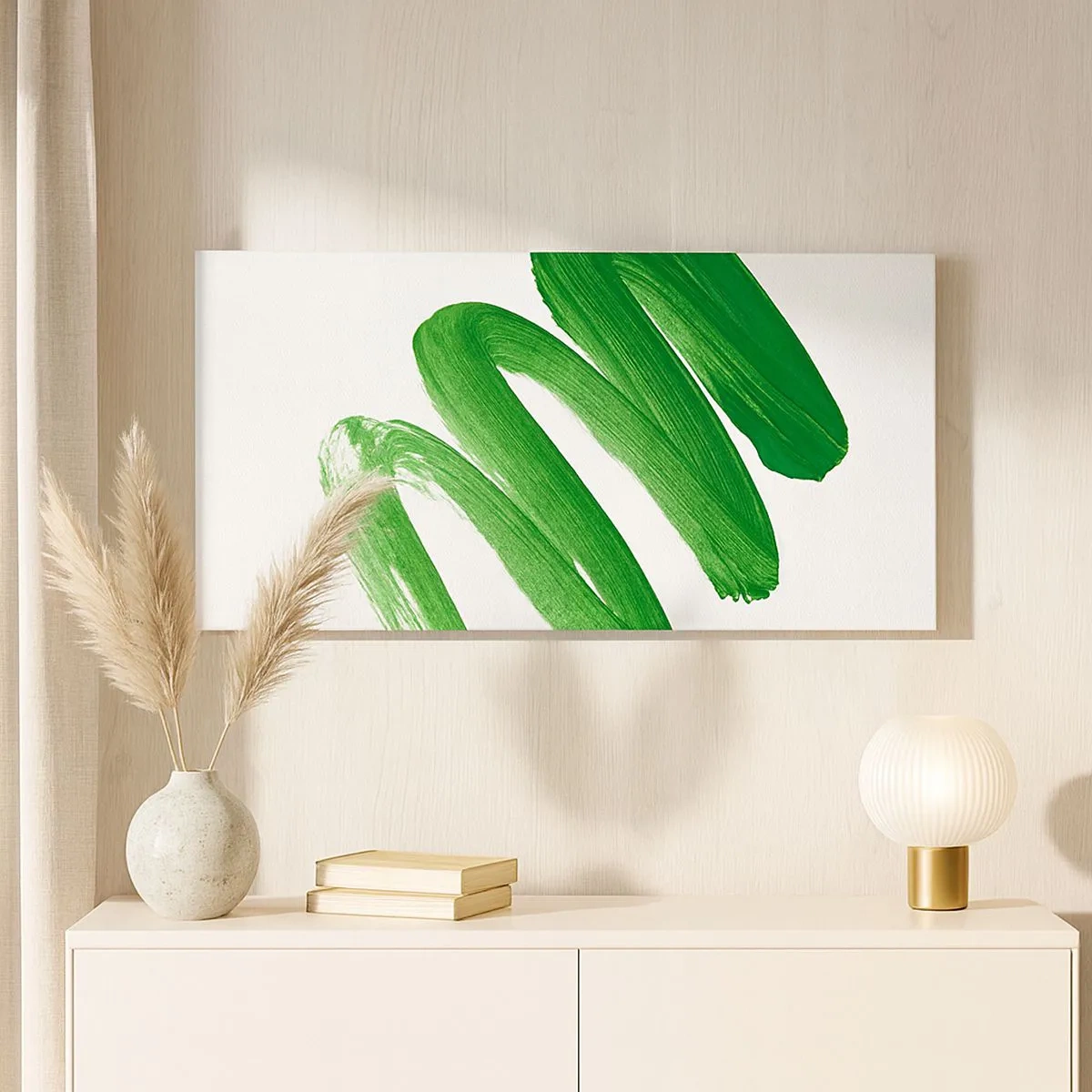 Quadro su tela - Stampe su Tela - Scherzo verde - 100x40 cm