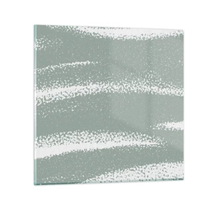 Quadro su vetro - Astrazione in clima invernale - 30x30 cm