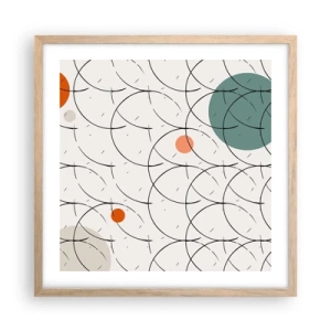 Poster in cornice rovere chiaro - Nello spirito della pop-art - 50x50 cm