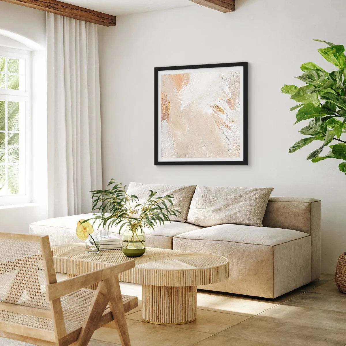 Poster in cornice nera - Composizione pastello - 30x30 cm