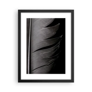 Poster in cornice nera - Piuma: struttura meravigliosa - 30x40 cm