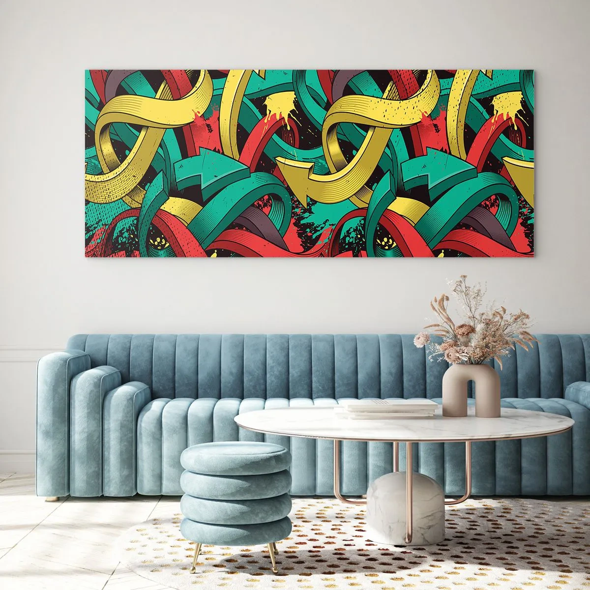 Quadro su vetro - Qual è la via giusta? - 90x30 cm