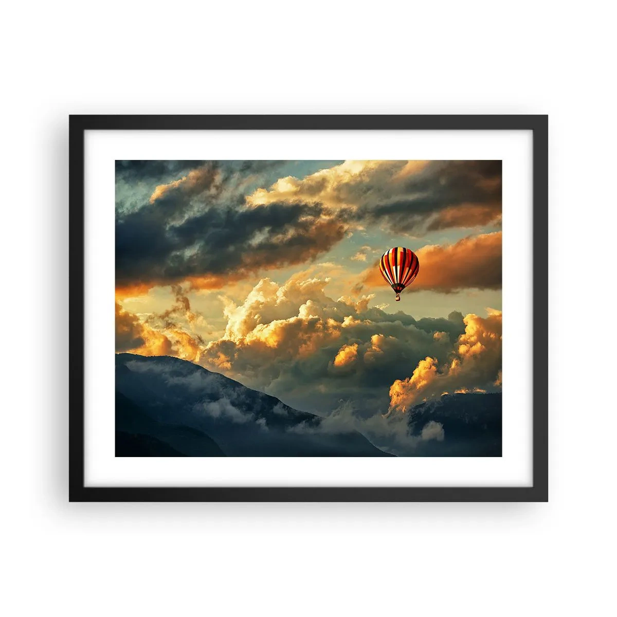 Poster in cornice nera - Volo perché voglio - 50x40 cm